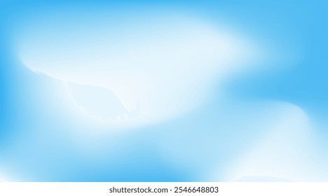 Estético fondo de cielo azul y blanco. Anuncio de Vector de color pastel azul de la temporada de verano. Fondo de gradiente de cielo borroso. Fondo de luz suave simple. Diseño de Plantilla de degradado