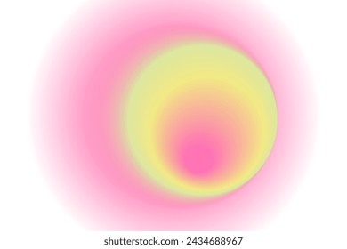 Aesthetic blur rainbow gradient background with abstract gradation circle, iridescent gradation vector holographic watercolor blend of neon pink, lime green, yellow color wallpaper