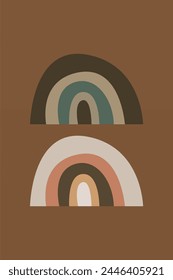 Aesthetic boho rainbow background. Rainbow abstract boho background