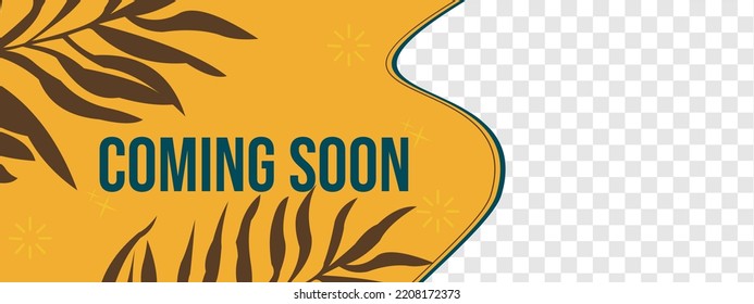 aesthetic boho theme coming soon banner. facebook cover for social media promotion