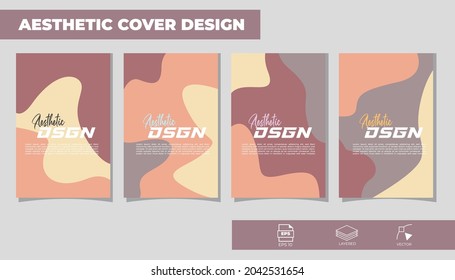 Aesthetic Book Cover Or Background Design With Pastel Color