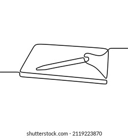 aesthetic book oneline continuous single line art editable handdrawn
