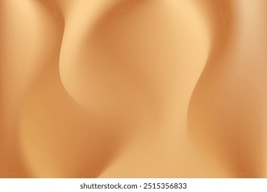 Estética marrom, bege suave movimento ondas gradiente, fundo curvilíneo nude turvo. Papel de parede de cor fluido abstrato com espaço de cópia. Tela de fundo vintage para apresentação do produto
