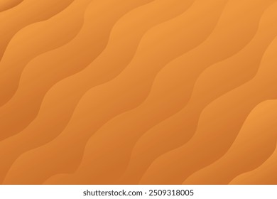 Aesthetic brown, cream color groovy background with geometric curvy lines texture. Abstract wavy pattern, organic texture wallpaper. Perfect for elegant presentation, web banner, poster