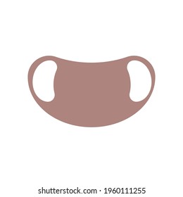 Aesthetic Brown Mask Flat Icon