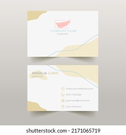 Aesthetic Business Card Design Template With Pastel Color Vector