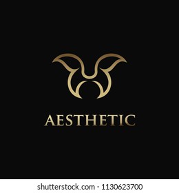 Aesthetic business luxury Butterfly logo 
