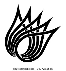 Aesthetic and charming abstract logo on a smooth white background