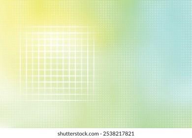 Patrón De Cheques Estéticos Con Superposición De Luz Sobre Fondo Verde Azul Degradado. Ilustración vectorial de diseño para la belleza, cosmético, Productos de moda