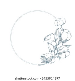 Aesthetic Circle Frame With Cotton 