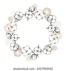 Aesthetic Circle Frame With Cotton 