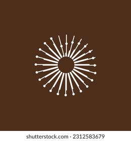 Aesthetic Circle Symbol Logo Design Vector