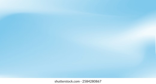 Aesthetic clear blue sky set. Summer season blue pastel colored vertical vector banner. Blurred sky gradient background.