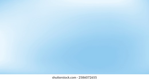 Aesthetic clear blue sky set. Summer season blue pastel colored vertical vector banner modern simple abstract
