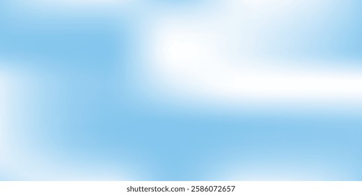 Aesthetic clear blue sky set. Summer season blue pastel colored vertical vector banner modern