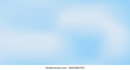 Aesthetic clear blue sky set. Summer season blue pastel colored vertical vector banner. Blurred sky gradient background. Simple soft light backdrop