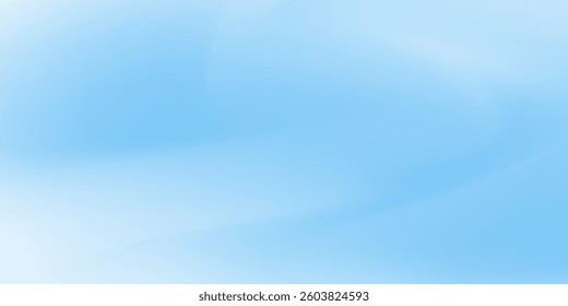 Aesthetic clear blue sky set. Summer season blue pastel colored vertical vector banner. Blurred sky gradient background.