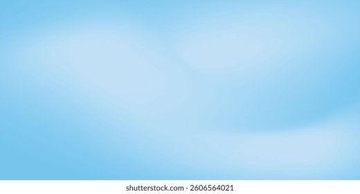 Aesthetic clear blue sky set. Summer season blue pastel colored vertical vector banner. Blurred sky gradient background. Simple soft light backdrop. Gradient template 