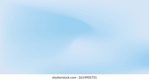 Aesthetic clear blue sky set. Summer season blue pastel colored vertical vector banner. Blurred sky gradient background. Simple soft light backdrop. Gradient template design concept