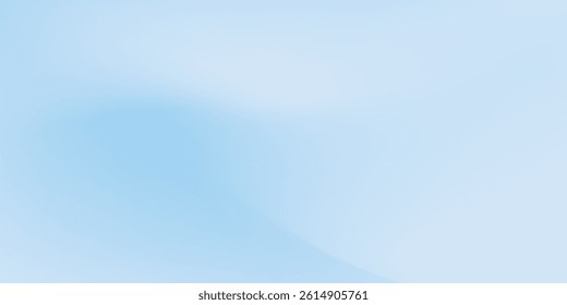 Aesthetic clear blue sky set. Summer season blue pastel colored vertical vector banner. Blurred sky gradient background. Simple soft light backdrop. Gradient template design concept