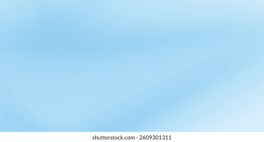 Aesthetic clear blue sky. Summer season blue pastel colored vertical vector banner. Blurred sky gradient background. Simple soft light backdrop.