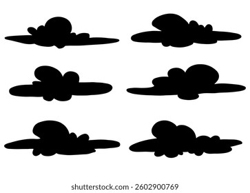 Aesthetic Cloud vector design illustration isolated on white background. Flat, simple and hand drawn design.