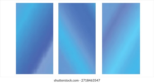 Ästhetisch trüb blauer Himmel Farben Farbverlauf Hintergrund. Tiefes Blau und weiße Mischfarben. Vertikale Hintergründe Design für Banner oder Social Media.