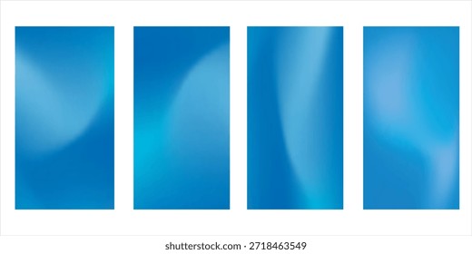 Aesthetic cloudy blue sky colors gradient background. Deep blue and white blending colors. Vertical backgrounds design for banner or social media.