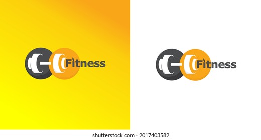 Aesthetic color gradient vector fitness logo
