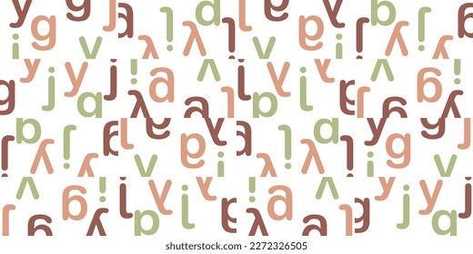 Aesthetic colorful alphabet letters pattern, alphabet letters pattern background, editable pattern
