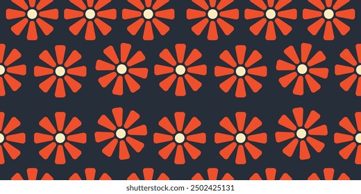 Aesthetic Colorful flower Seamless pattern Design. 