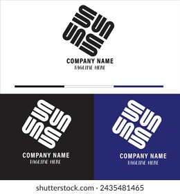 Aesthetic company logo design vector
