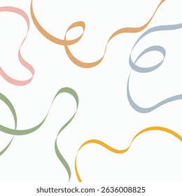 Aesthetic Contemporary printable pattern with abstract forms. Abstract background in minimalist mid century style vector. Beige, grey, yellow, green, pink, blue, orange.	