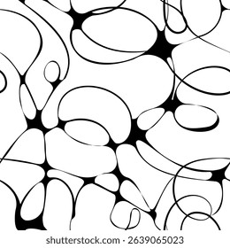 Aesthetic Contemporary printable pattern with abstract forms. Boho abstract background in minimalist mid century style vector. White and black