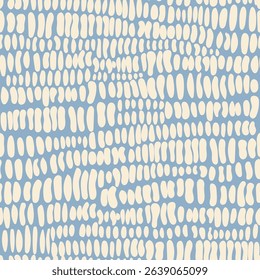 Aesthetic Contemporary printable pattern with abstract elements. Boho abstract background in mid century style vector. White, blue, beige