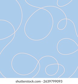 Aesthetic Contemporary printable pattern with abstract lines. Abstract background in minimalist style vector. Blue and pink.