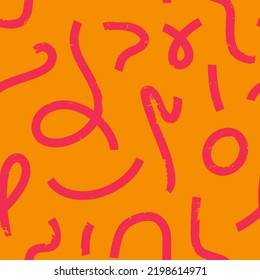 Patrón estético contemporáneo imprimible sin fisuras con formas abstractas de pincel de línea minimalista elegante y línea en colores desnudos. Fondo del Boho del Pastel en el estilo minimalista vectorial Ilustración