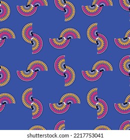 Patrón estético contemporáneo imprimible sin fisuras con formas de línea abstracta y líneas en colores brillantes. Ilustración vectorial. Perfecto para impresión textil, invitaciones, tarjetas de felicitación, papel de embalaje