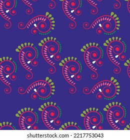 Aesthetic Contemporary printable seamless pattern with abstract line shapes and lines in bright colors. vector Illustration. Perfect for textile printing, invitations, greeting cards, wrapping papers