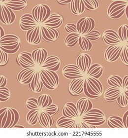 Patrón estético contemporáneo imprimible sin fisuras con flores. Fondo floral moderno para textiles, tejidos, papel pintado, envoltura, envoltura de regalo, papel, libro de chatarra y embalaje