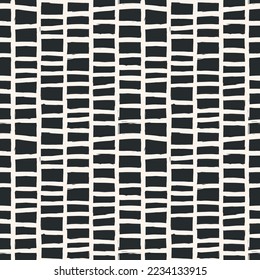 Aesthetic Contemporary printable seamless pattern with abstract Minimal elegant line brush stroke shapes and line in nude colors. Pastel boho background in minimalist mid century style vector  wall