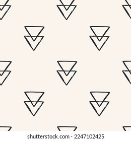 Patrón estético contemporáneo imprimible sin fisuras con formas abstractas de pincel de línea minimalista elegante y línea en colores desnudos. Fondo del Boho del Pastel en el estilo minimalista vectorial Ilustración