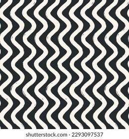 Ästhetisches, zeitgenössisches, nahtloses Muster mit abstrakten minimalen, eleganten Pinselstrichformen und Linie in Aktfarben. Pastellfarbener Hintergrund auf minimalistischem Hintergrund, Vektorgrafik-Wand