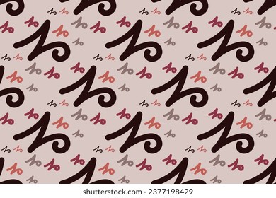 Patrón estético contemporáneo imprimible sin fisuras con formas abstractas de pincel de línea minimalista elegante y línea en colores desnudos. Antecedentes de los boho pastel en el vector de estilo minimalista de mediados de siglo