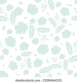 Aesthetic contemporary printable seamless pattern with branches and leaves on dark background. Modern floral print for textile, fabric, wallpaper, wrapping, gift wrap, paper, scrapbook and packaging