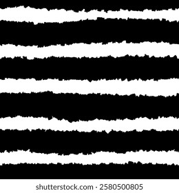 Aesthetic Contemporary printable seamless pattern with abstract line, dot, shape brush stroke in black and white colors. Boho background in minimalist style vector Illustration for wallpaper, fabric