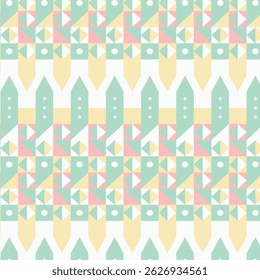 Estética Patrón imprimible contemporáneo sin fisuras con Formas elegantes minimalistas abstractas y línea en colores pastel. Fondo boho pastel en Vector de estilo minimalista de mediados de siglo