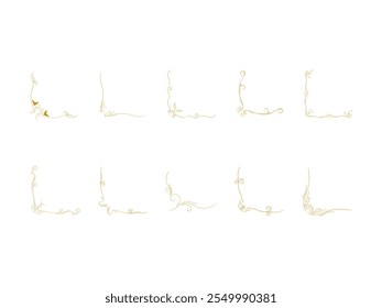 Aesthetic Corner Frame Element Set 