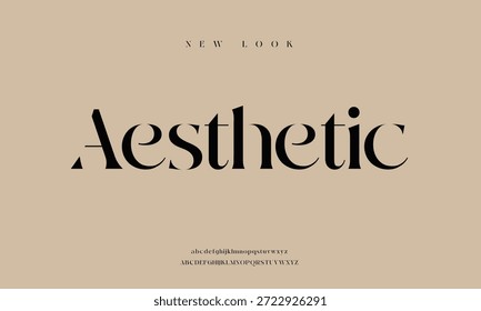 Aesthetic Creative font. Modern abstract digital tech font. 