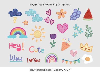 Aesthetic Cute Element Decor Collection	